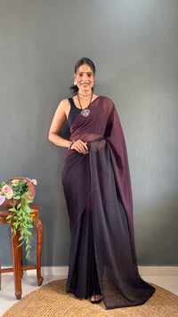 Beautiful Georgette Ready To Wear saree With Running Blouse