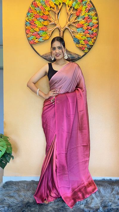 Beautiful Ready To Wear Rangoli Silk Printed Red Saree With Unstitched Blouse