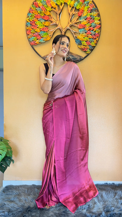 Beautiful Ready To Wear Rangoli Silk Printed Red Saree With Unstitched Blouse
