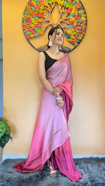 Beautiful Ready To Wear Rangoli Silk Printed Red Saree With Unstitched Blouse