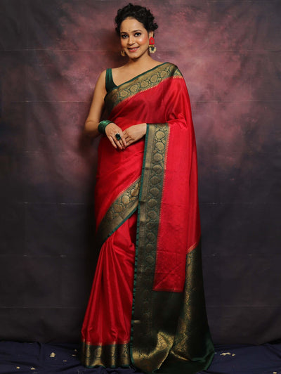 Elegant Soft Chinon Saree with Running Blouse