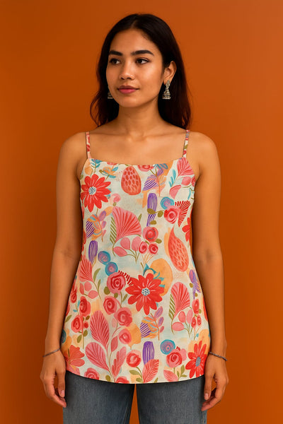 Floral Spaghetti Strap Top